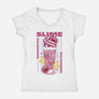 Pink Slime Sweet Milk-Womens-V-Neck-Tee-LAGELANTEE