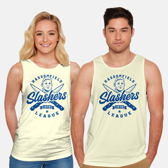 Haddonfield League-Unisex-Basic-Tank-Getsousa!