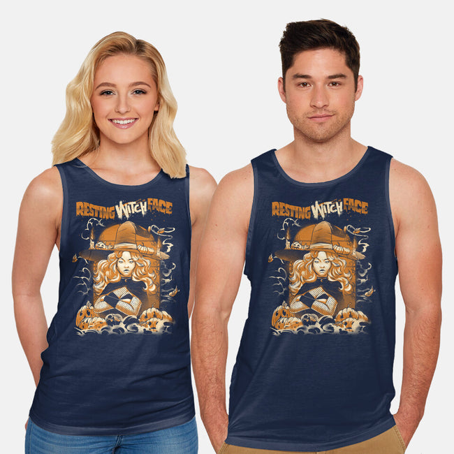 Resting Witch Face-Unisex-Basic-Tank-Massai