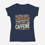 A Little More Caffeine-Womens-V-Neck-Tee-BridgeWalker