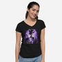 Demon Owl-Womens-V-Neck-Tee-Vallina84