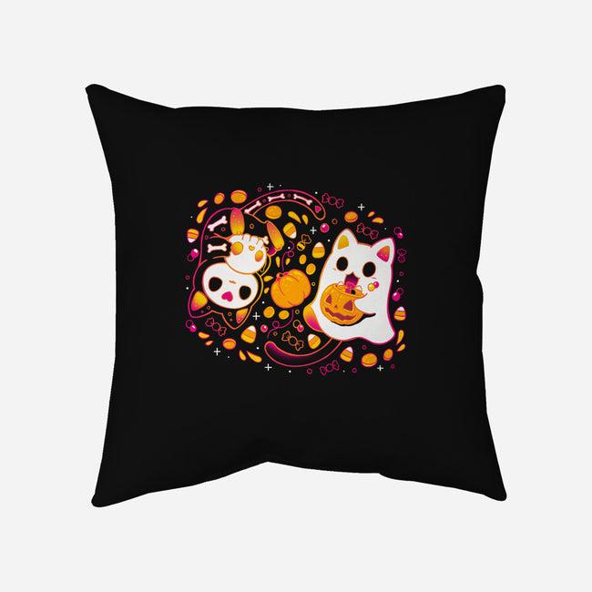 Halloween Kittens-None-Removable Cover w Insert-Throw Pillow-Vallina84