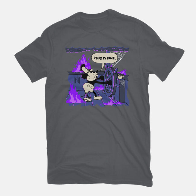 This Is Spooky But Fine-Mens-Basic-Tee-rocketman_art