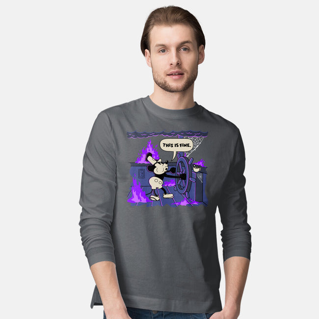 This Is Spooky But Fine-Mens-Long Sleeved-Tee-rocketman_art