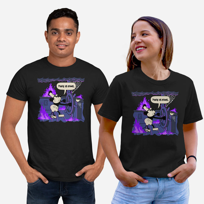 This Is Spooky But Fine-Unisex-Basic-Tee-rocketman_art