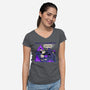 This Is Spooky But Fine-Womens-V-Neck-Tee-rocketman_art