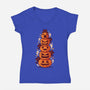 Spooky Tower-Womens-V-Neck-Tee-erion_designs