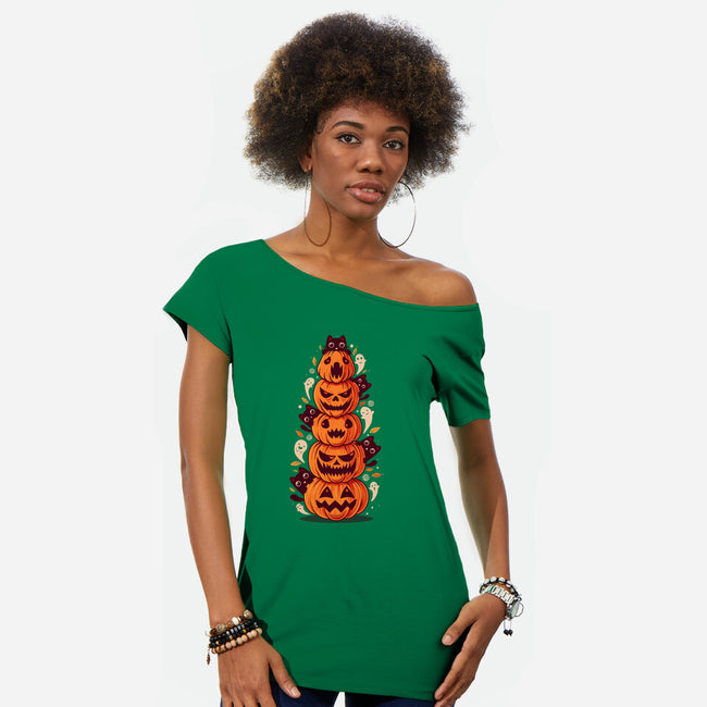 Spooky Tower-Womens-Off Shoulder-Tee-erion_designs