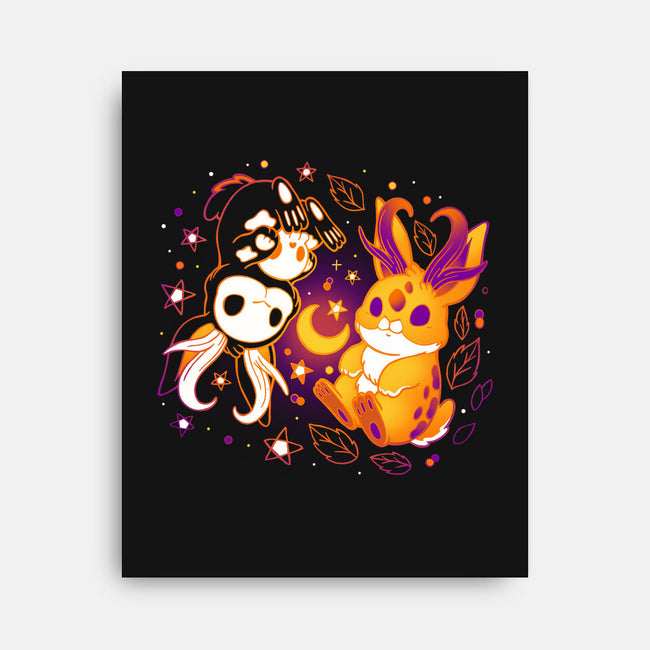 Halloween Jackalope-None-Stretched-Canvas-Vallina84