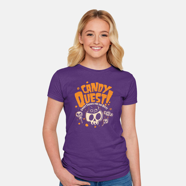 Candy Quest-Womens-Fitted-Tee-Estudio Horta