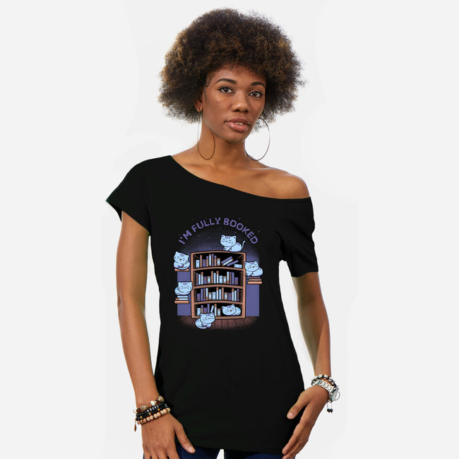 I Am Booked-Womens-Off Shoulder-Tee-Astrobot Invention