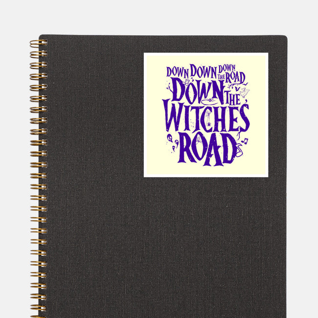 Down The Witches Road-None-Glossy-Sticker-teesgeex