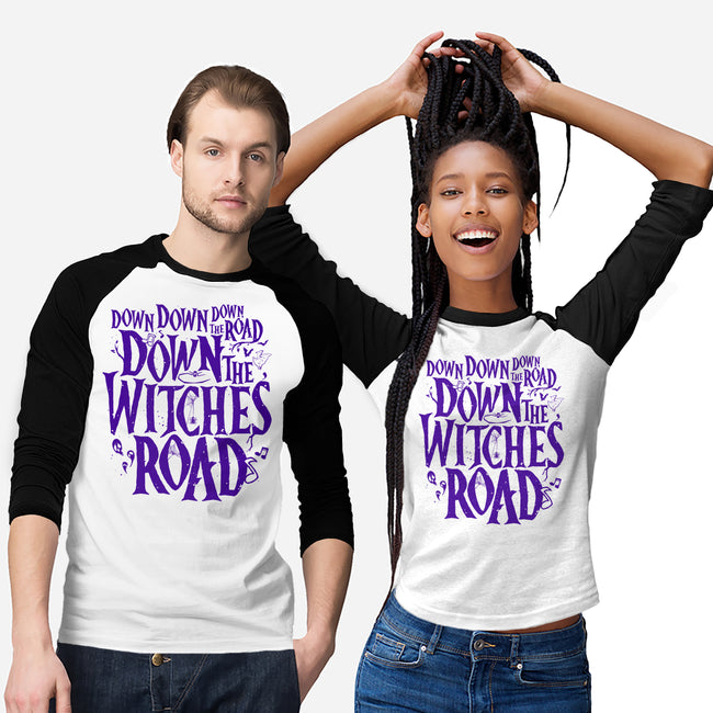 Down The Witches Road-Unisex-Baseball-Tee-teesgeex