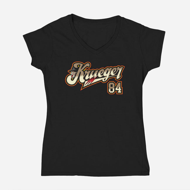 Krueger 84-Womens-V-Neck-Tee-arace