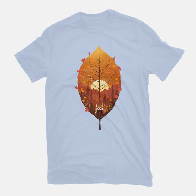 Red Leaf Panda-Unisex-Basic-Tee-dandingeroz