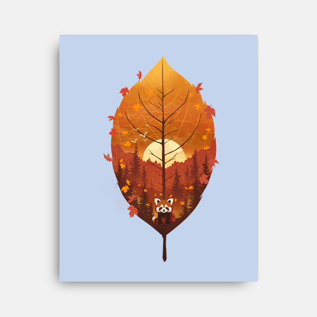 Red Leaf Panda-None-Stretched-Canvas-dandingeroz