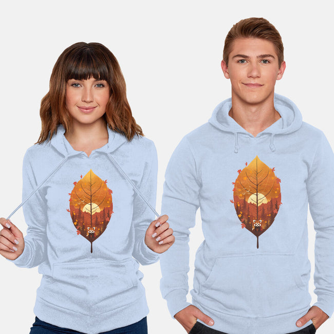 Red Leaf Panda-Unisex-Pullover-Sweatshirt-dandingeroz