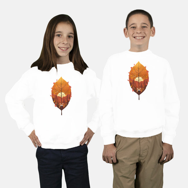 Red Leaf Panda-Youth-Crew Neck-Sweatshirt-dandingeroz