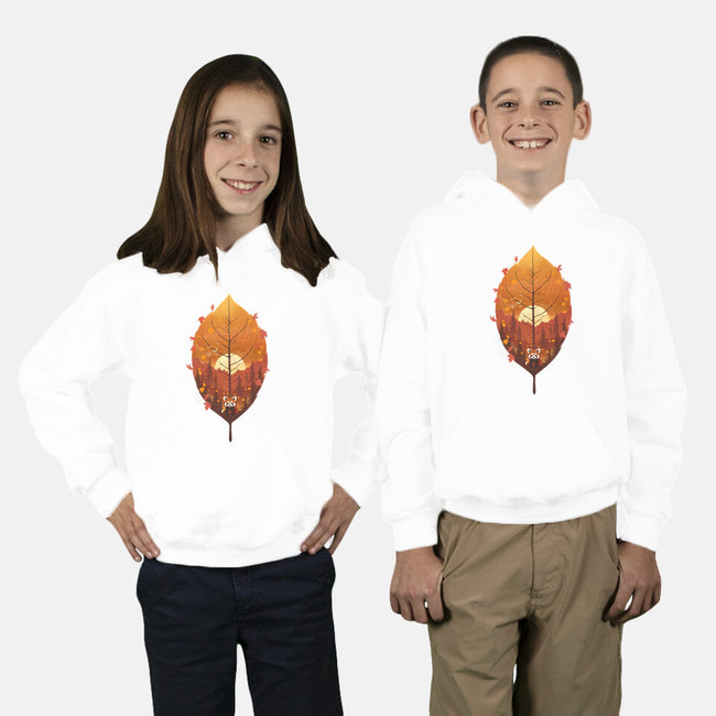 Red Leaf Panda-Youth-Pullover-Sweatshirt-dandingeroz