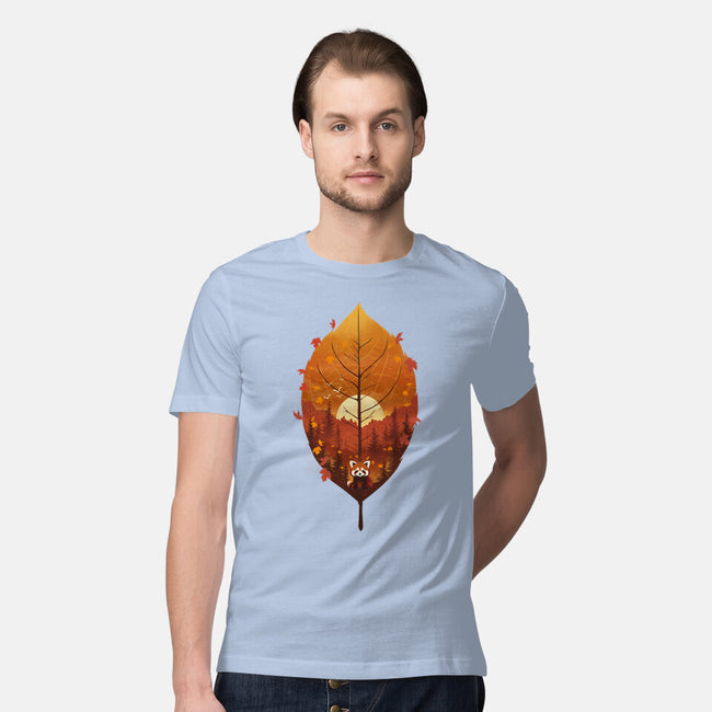 Red Leaf Panda-Mens-Premium-Tee-dandingeroz