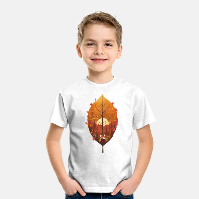 Red Leaf Panda-Youth-Basic-Tee-dandingeroz