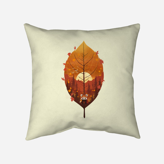 Red Leaf Panda-None-Removable Cover w Insert-Throw Pillow-dandingeroz