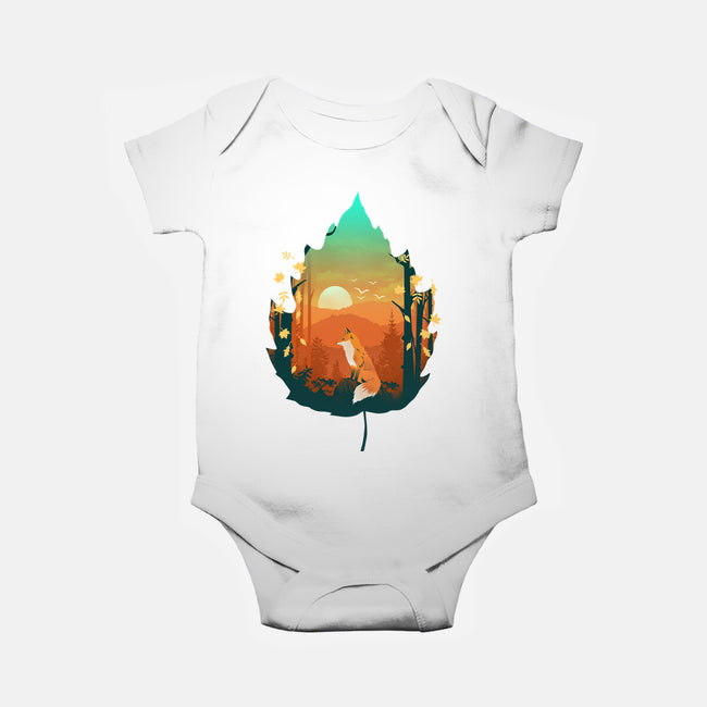 Red Leaf Fox-Baby-Basic-Onesie-dandingeroz