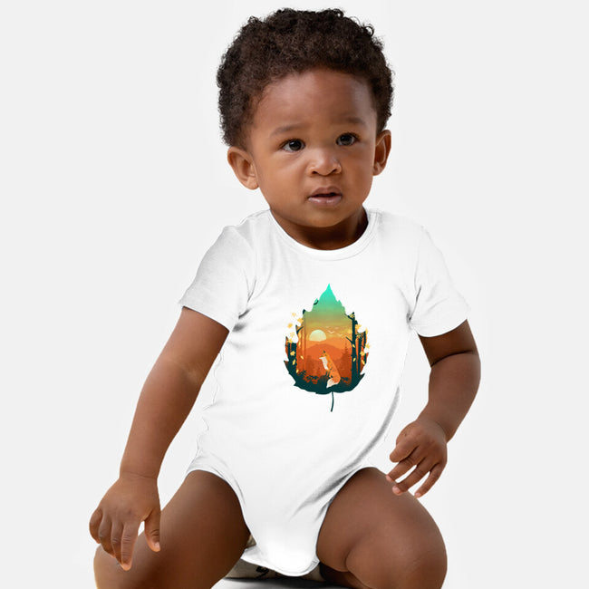 Red Leaf Fox-Baby-Basic-Onesie-dandingeroz