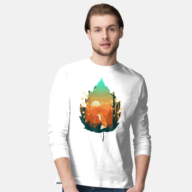 Red Leaf Fox-Mens-Long Sleeved-Tee-dandingeroz