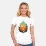 Red Leaf Fox-Womens-Fitted-Tee-dandingeroz