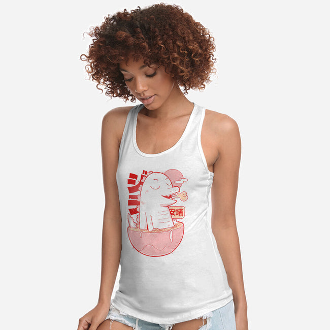 Ramen Dino-Womens-Racerback-Tank-Kabuto Studio