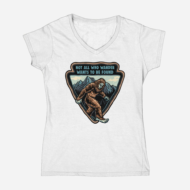 Wandering-Womens-V-Neck-Tee-glitchygorilla