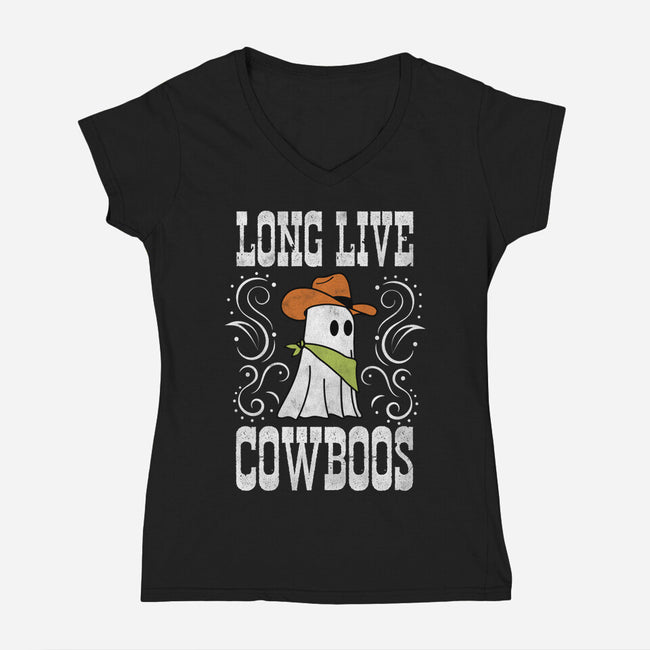 Cowboos-Womens-V-Neck-Tee-SCelano Design