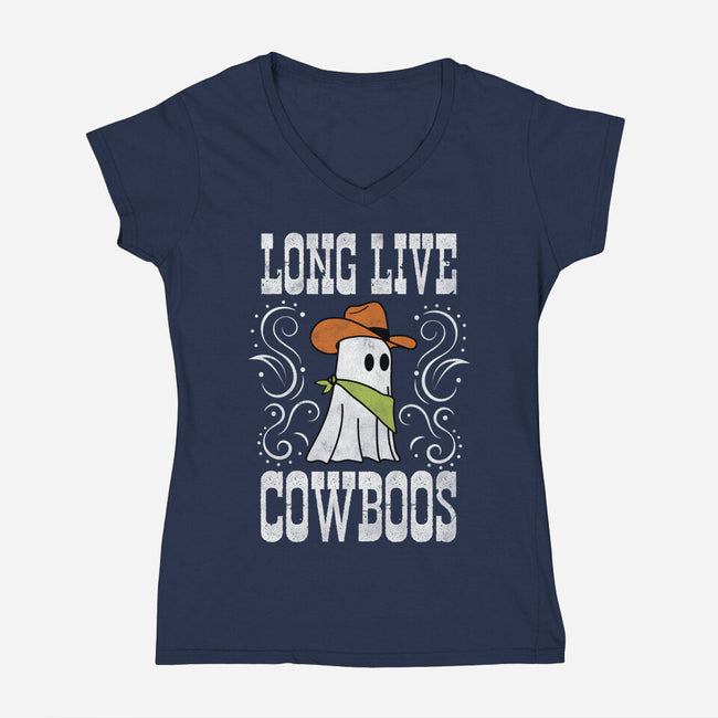 Cowboos-Womens-V-Neck-Tee-SCelano Design