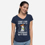 Cowboos-Womens-V-Neck-Tee-SCelano Design