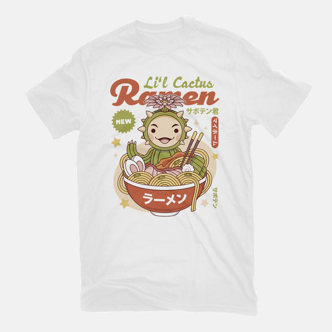 Lil Cactus Ramen-Womens-Fitted-Tee-LAGELANTEE