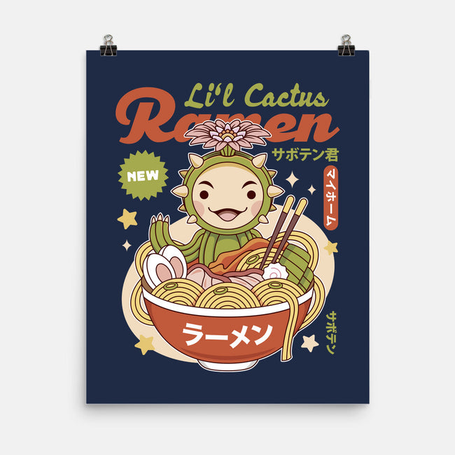 Lil Cactus Ramen-None-Matte-Poster-LAGELANTEE