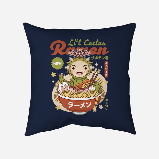 Lil Cactus Ramen-None-Removable Cover w Insert-Throw Pillow-LAGELANTEE