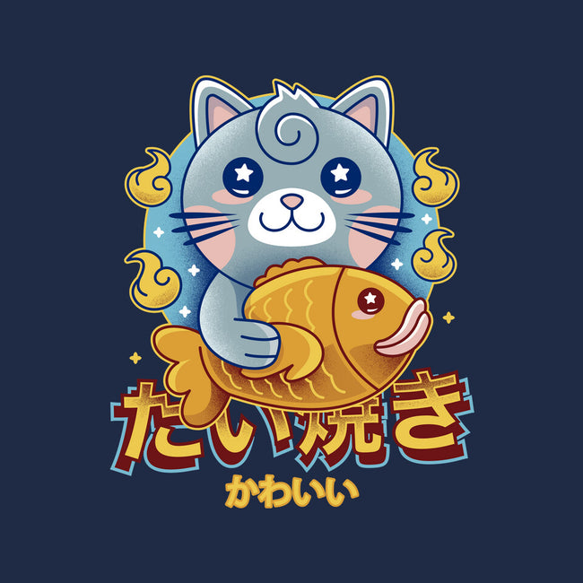 Cat And Taiyaki Kawaii-Mens-Heavyweight-Tee-LAGELANTEE