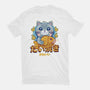 Cat And Taiyaki Kawaii-Mens-Heavyweight-Tee-LAGELANTEE