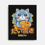 Cat And Taiyaki Kawaii-None-Stretched-Canvas-LAGELANTEE