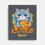 Cat And Taiyaki Kawaii-None-Stretched-Canvas-LAGELANTEE