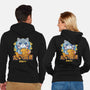 Cat And Taiyaki Kawaii-Unisex-Zip-Up-Sweatshirt-LAGELANTEE