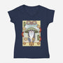 Odder Otter Lucky Charm-Womens-V-Neck-Tee-LAGELANTEE