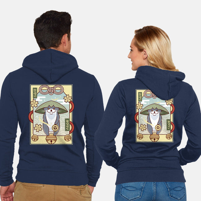 Odder Otter Lucky Charm-Unisex-Zip-Up-Sweatshirt-LAGELANTEE