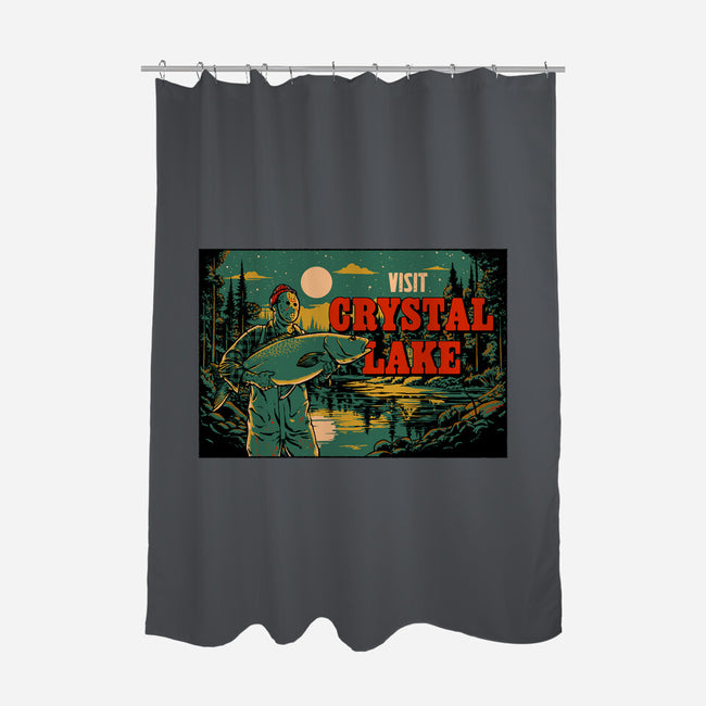 Visit Crystal Lake-None-Polyester-Shower Curtain-Hafaell