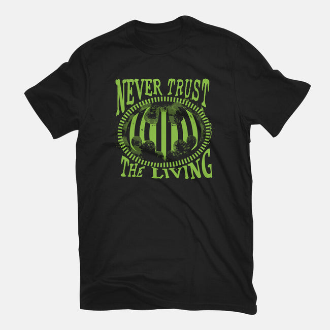 Never Trust The Living Bat-Womens-Fitted-Tee-rocketman_art