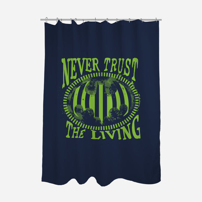 Never Trust The Living Bat-None-Polyester-Shower Curtain-rocketman_art