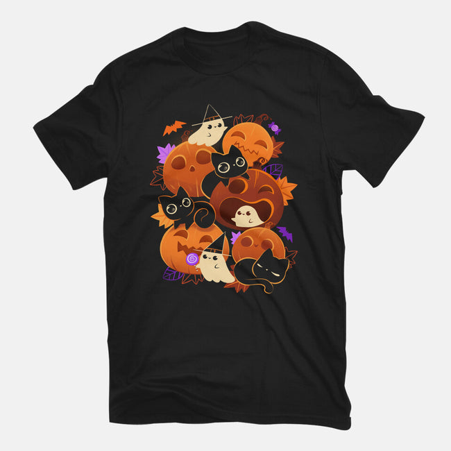 Halloween Party-Womens-Fitted-Tee-ricolaa