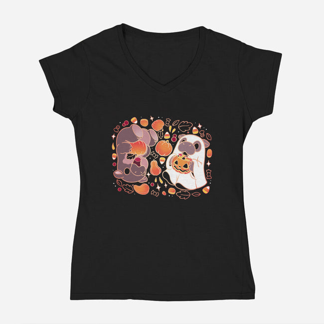 Boo Deng-Womens-V-Neck-Tee-Vallina84